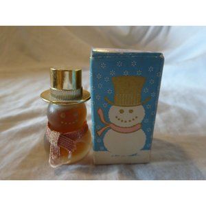 Vtg 70s Avon SNOWMAN PETITE Field Flowers PERFUME .25 fl oz.  Full Original BOX‎